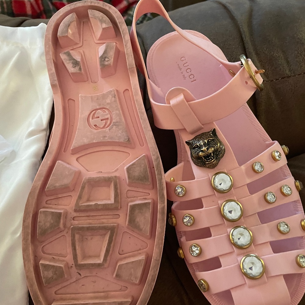 Gucci Crysta Jelly sandals